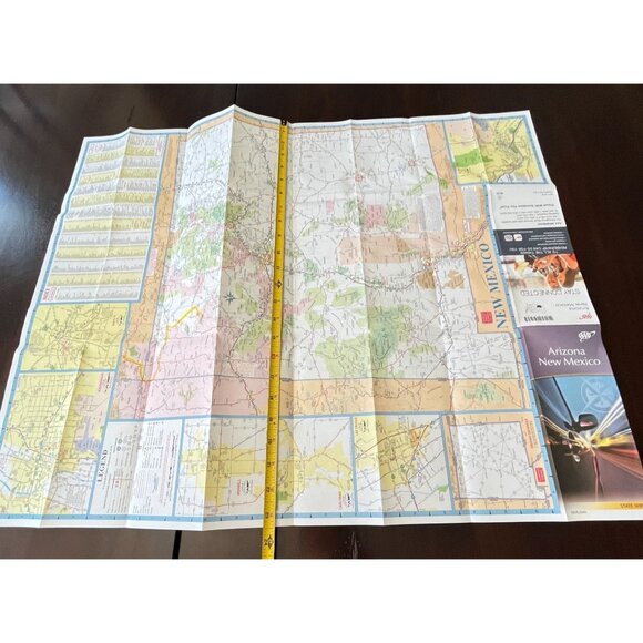 Arizona New Mexico State Map Transportation Travel Highway Map 2018 AAA - Picture 7 of 12